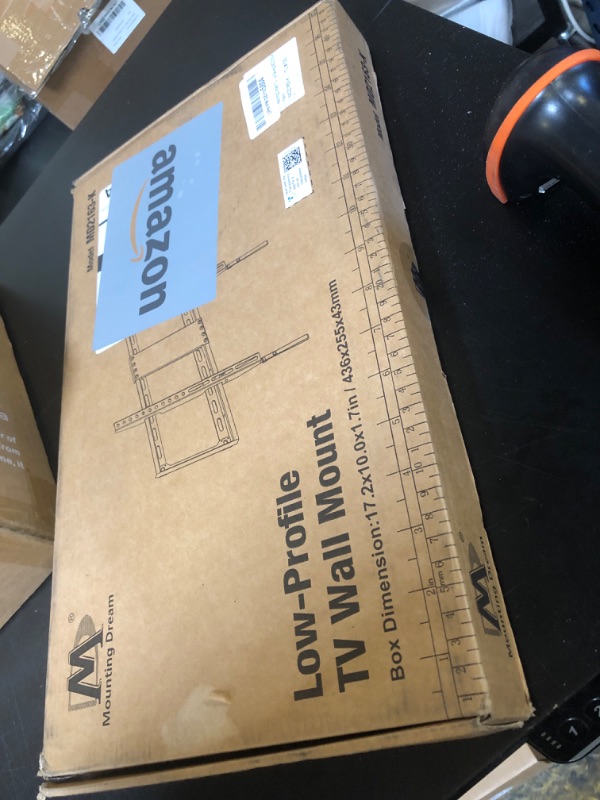 Photo 1 of Mounting Dream TV Mount Fixed for Most 42-84 Inch Flat Screen TVs, TV Wall Mount Bracket up to VESA 600 x 400mm and 132 lbs - Fits 16"/18"/24" Studs - Low Profile and Space Saving MD2163-K
