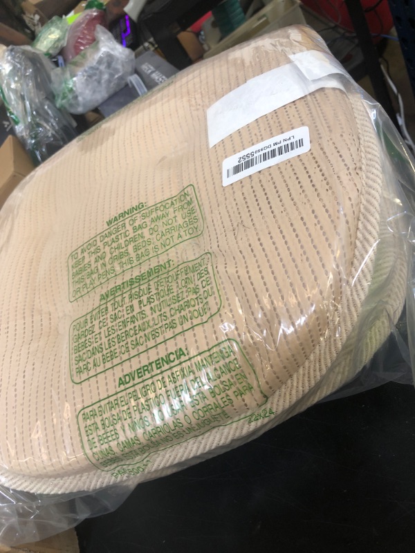 Photo 1 of Klear Vu Omega Non-Slip Chair Cushions, Assembled in USA, U-Shaped Skid-Proof Seat Pads for Dining Room, Kitchen, Office, 15"x16", 4 Pack, Slub Natural 4 Count