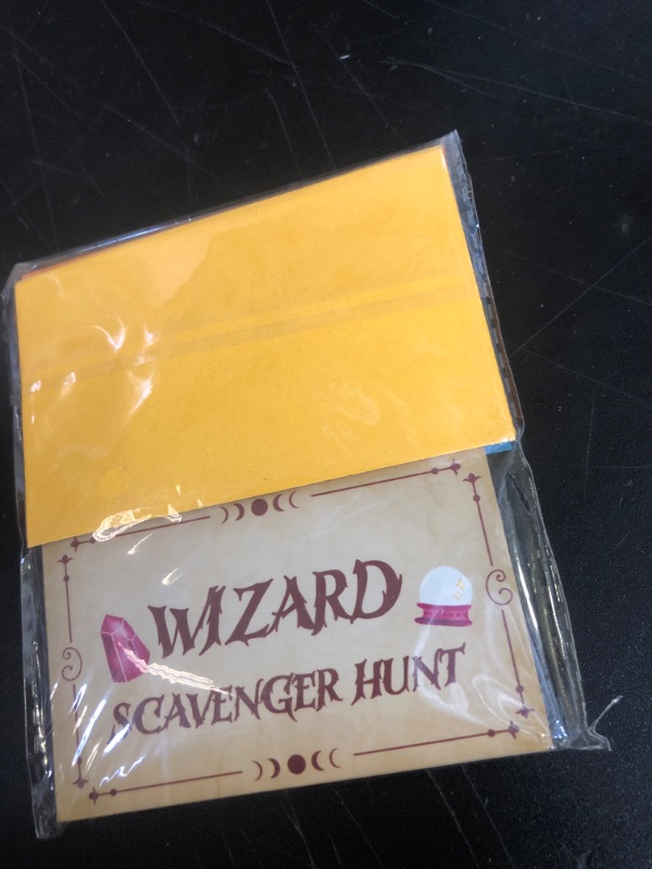 Photo 1 of HMJKL Wizard Scavenger Hunt Clue Cards, Halloween Scavenger Hunt Games for Adults, Holiday Birthday Party Supplies Activities Outdoor Indoor(17 Clues Cards with Envelopes), 01