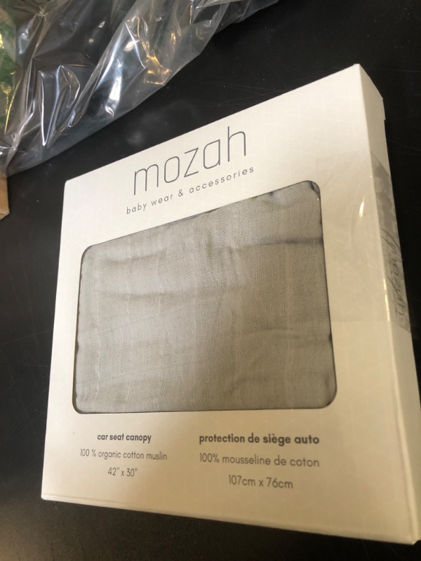 Photo 1 of MOZAH Baby Car Seat Cover - Belgian Grey - 100% Organic Muslin - Soft, Breathable and Lightweight, Baby Infant Car Seat Essentials