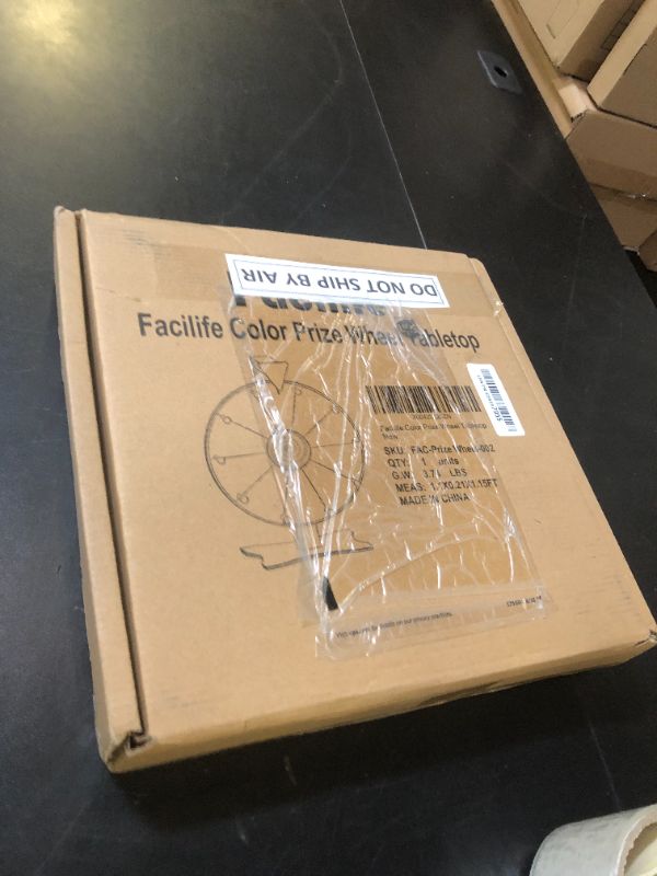 Photo 1 of Facilife 12 Inch Spinning Wheel for Prizes - Prize Wheel, 10 Slots Color Spinner with Stand, Table Prize Wheel Spinner for Trade Shows, Carnivals, and Home Game (12 inch)