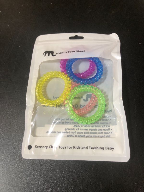 Photo 1 of Sensory Stretchy Kids Coil Bracelets, 6 Pack Funny Speech and Communication Aid Bracelet Fidget Toys for Boys Girls with Autism ADHD Anxiety or Special Needs - Assorted Colors (Rainbow A)