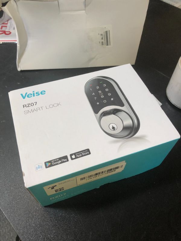Photo 1 of Veise RZ07 Smart Lock, Fingerprint Door Lock, 7-in-1 Keyless Entry with App Control, Electronic Touchscreen Keypad Deadbolt, Biometric Smart Locks for Front Door, Matte Black