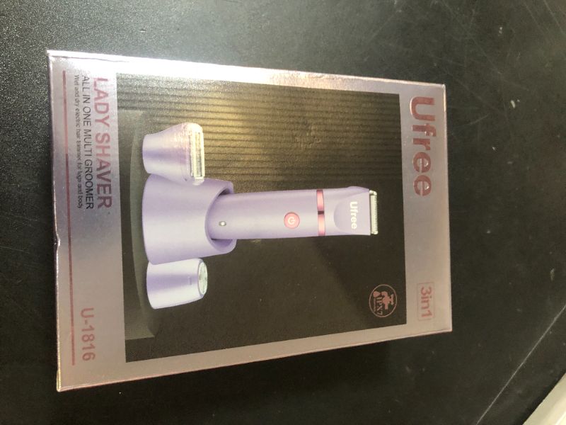 Photo 1 of Ufree Bikini Trimmer Electric Razors for Women, Rechargeable Pubic Body Hair Trimmer Electric Shaver for Legs Body Hair, Bikini Shaver IPX7 Waterproof, Gifts for Women, Purple