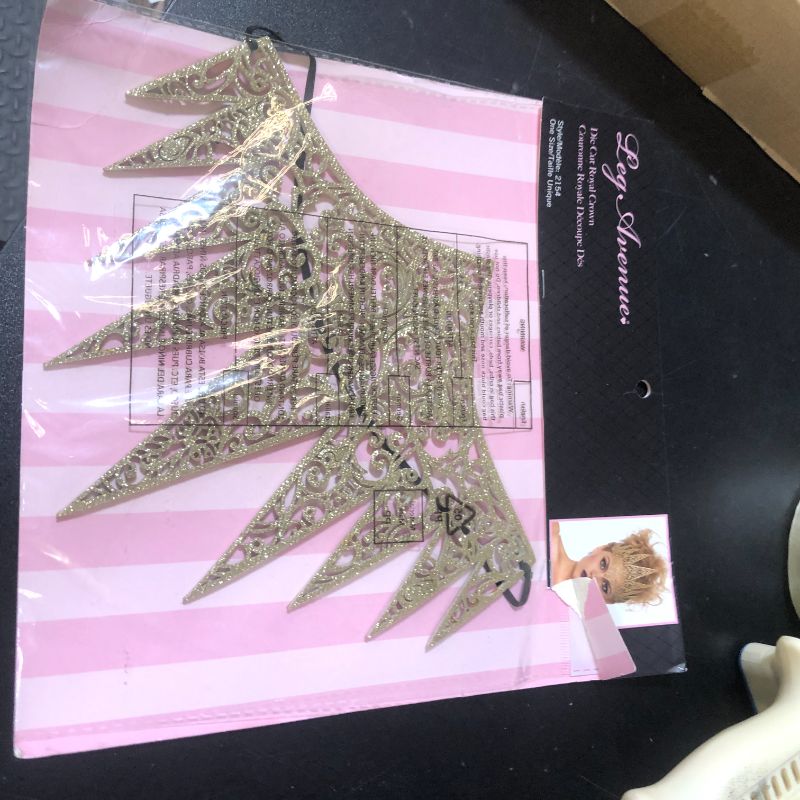 Photo 1 of Leg Avenue Women's Die Cut Royal Crown Head Piece, Gold, One Sizes Fit Most