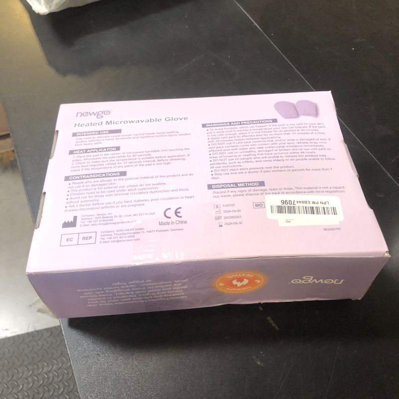 Photo 1 of NEWGO Microwavable Heating Mittens for Hand to Relieve Arthritis Pain Heated Hands Warmers 2 Pack, Heated Gloves for Arthritis Hands,Moist Heat Therapy Relief for Stiffness, Trigger Finger - Purple