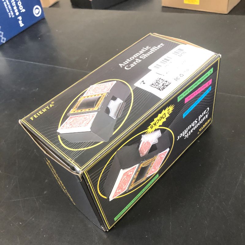 Photo 1 of FEIERYA Automatic Card Shuffler 2 Deck,Battery-Operated Electric UNO Poker Shuffler,Playing Card Shuffler for Home Card Game,Travel