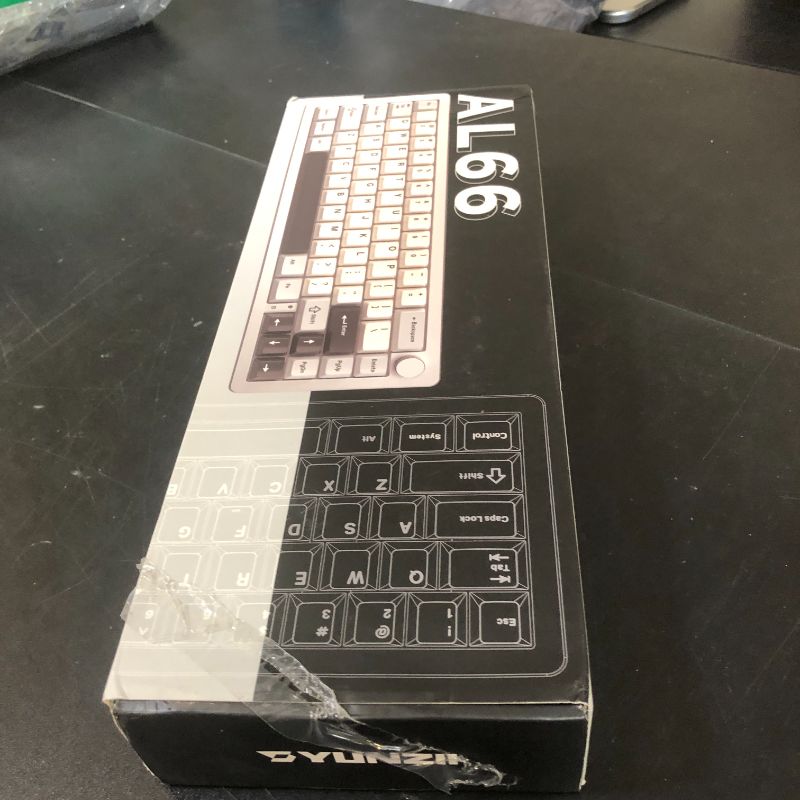 Photo 1 of YUNZII AL66 Wireless Mechanical Keyboard,Full Aluminum CNC,65% Knob Control,Bluetooth/2.4G/Wired,Hot Swappable Pre-lubed Switches,Gasket Mounted RGB for Win/Mac(Milk Switch, Silver)