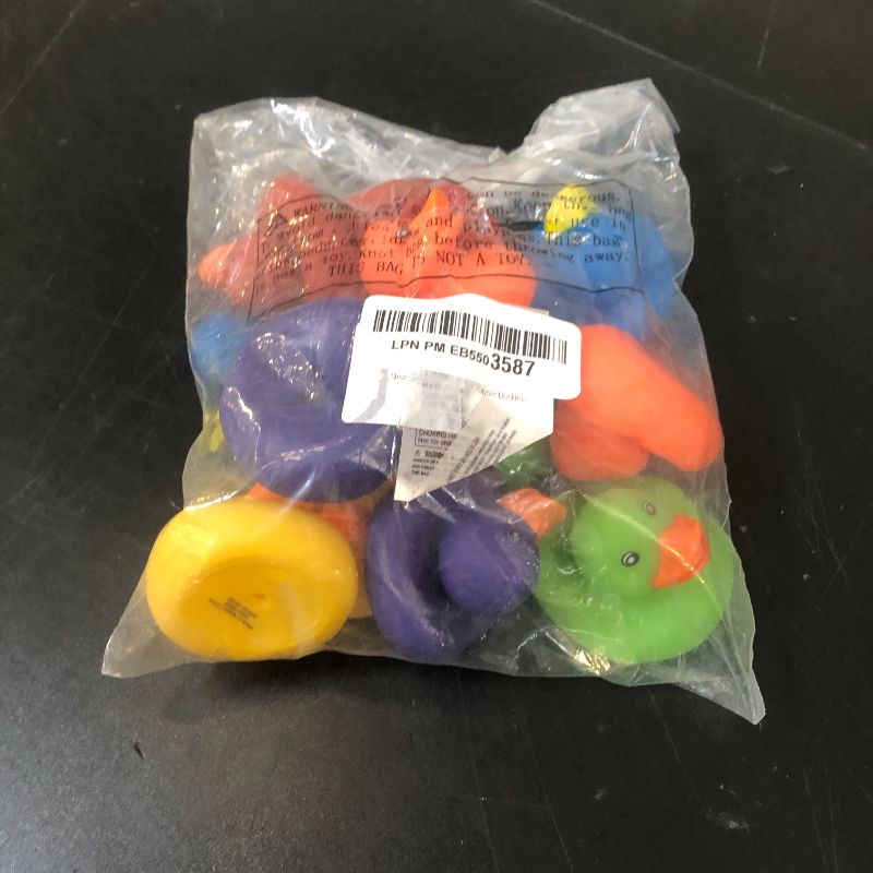 Photo 1 of Cool Rubber Ducks (2") Standard Size. (12 Pack) Cute Duck Bath Tub Pool Toys. (Solid Color Rubber Duckies)
