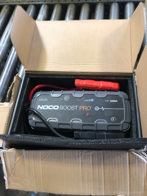 Photo 1 of NOCO Boost GB150: 3000A UltraSafe Jump Starter – 12V Lithium Battery Booster Pack, Portable Jump Box, Power Bank & Jumper Cables - for 6.0L Gas and 3.0L Diesel Engines