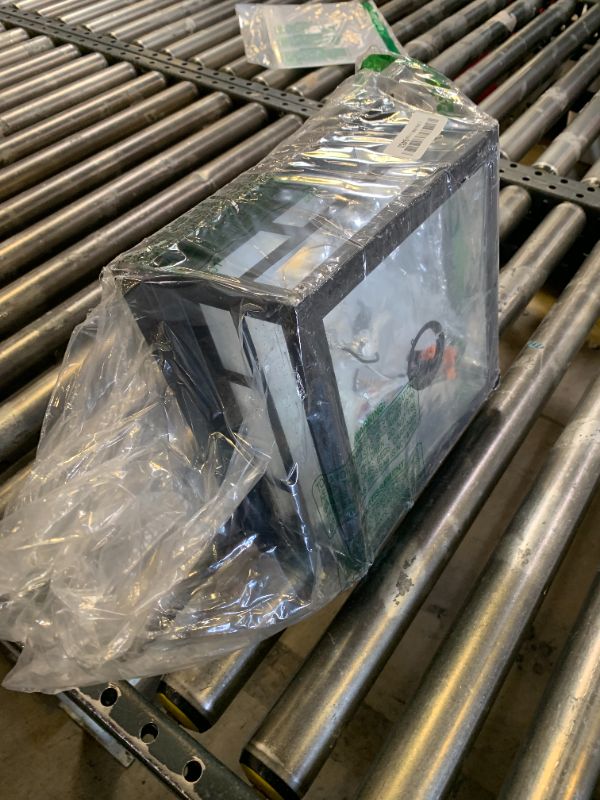 Photo 1 of CALOKES Outdoor Flush Mount Motion Sensor Ceiling Light - Timeless Industrial Design with Seeded Clear Glass for Your Porch, Driveway, Covered Patio, Farmhouse, and Entryway