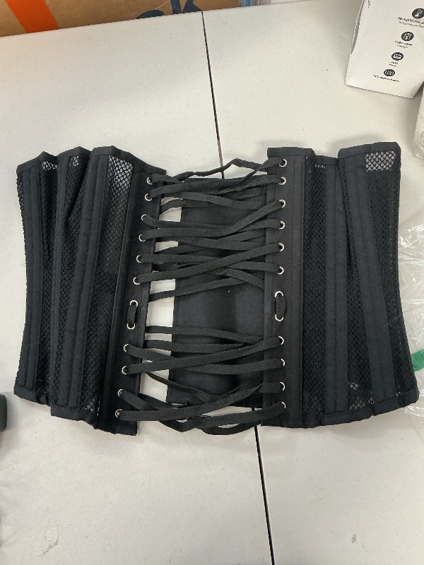 Photo 1 of SHAPERX Black lace up net corset size small 