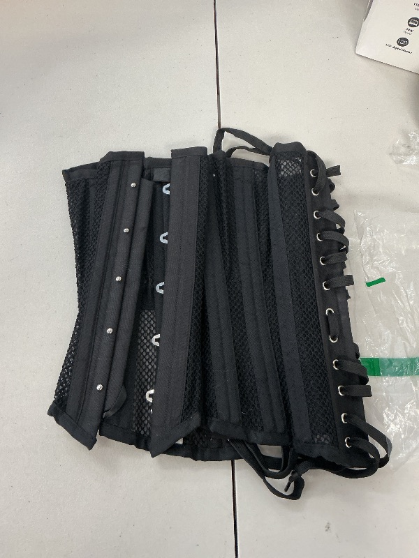 Photo 1 of SHAPERX Black lace up net corset size small 