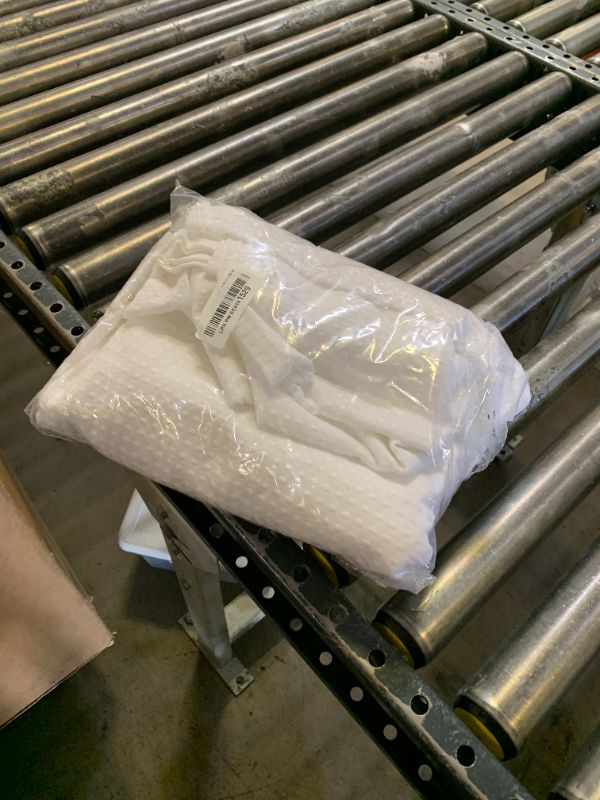 Photo 1 of Barossa Design Extra Long and Wide Fabric Shower Curtain with Sheer Window 84 x 84 inch, Waffle Weave, Hotel Grade, 230GSM Heavyweight, Water Repellent, Machine Washable, White, 84x84 Large