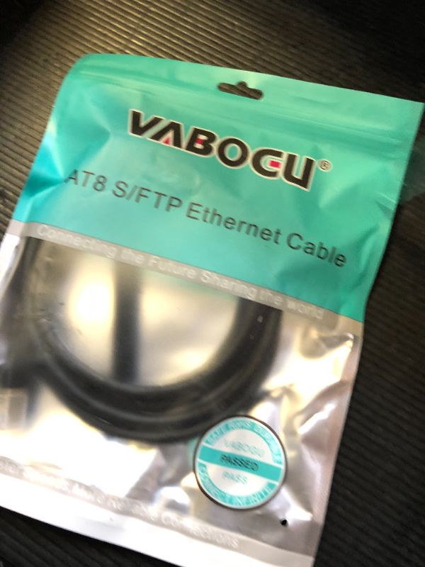 Photo 1 of Cat 8 Ethernet Cable, 1.5Ft 3Ft 6Ft 10Ft 15Ft 20Ft 30Ft 40Ft 50Ft 60Ft 100Ft Heavy Duty High Speed Internet Network Cable, Professional LAN Cable Shielded in Wall, Indoor&Outdoor