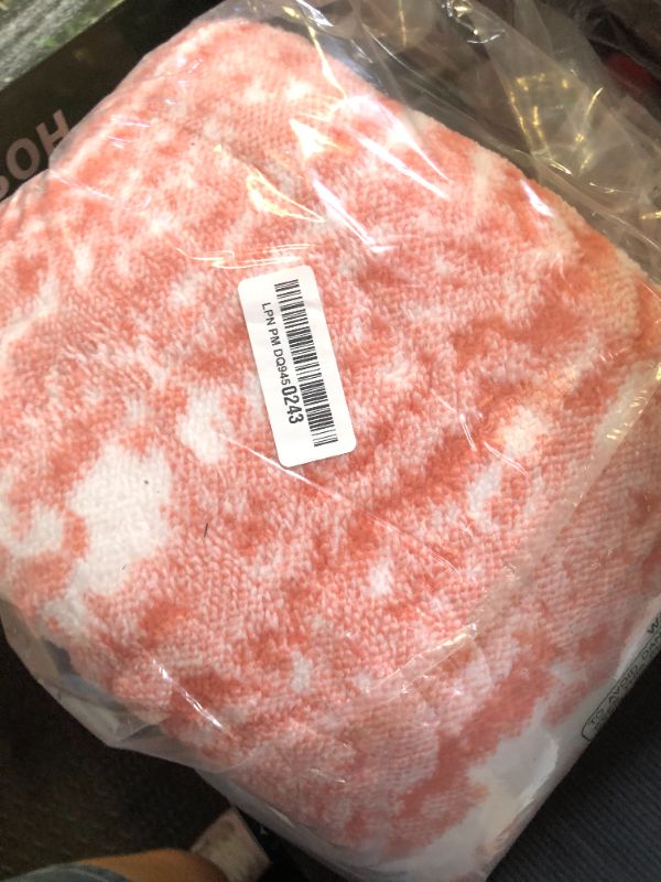 Photo 1 of UKELER Sherpa Throw Blanket 50 × 60 inches, Classical Abstract Ultra Soft Sherpa Fleece Blanket for All Season, Warm Cozy Boho Blankets for Bed Couch Sofa Office Camping, Coral Pink