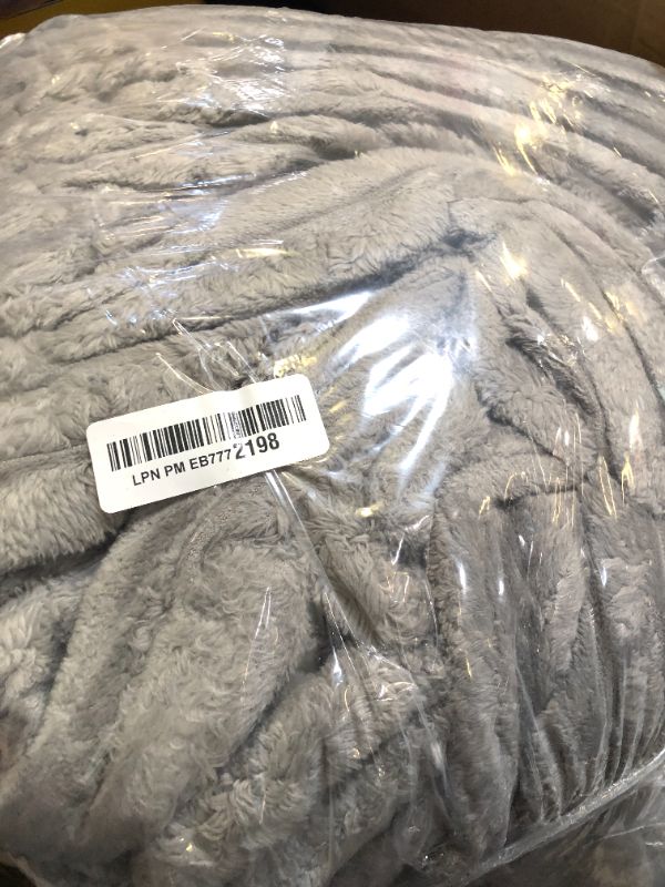 Photo 1 of Bedsure Frost Gray Fleece Blanket for Couch - GentleSoft Cozy Soft Blankets for Women, Cute Small Throws for Girls, 108x90 Inches