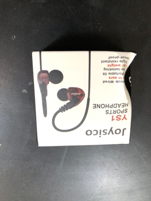 Photo 1 of Joysico Sport Headphones Wired Over Ear Earbuds for Kids Women Small Ears Comfortable, Earphones with Ear Hook for Running Exercise Jogging, Wrap Around Ear Buds with Microphone for Cell Phones Red
