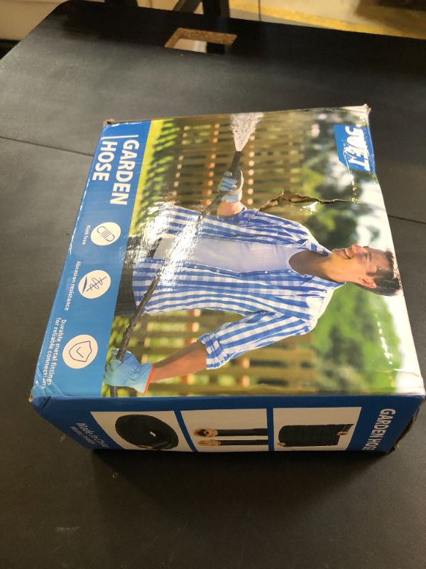 Photo 1 of Toolasin Garden Hose 50ft, Non-Expanding, Lightweight, Leak-Proof Metal interface, No-Knots, Portable, Wear-Resistant, Sturdy, Flexible, 3/4GHT, Water Hose for Yard, Garden