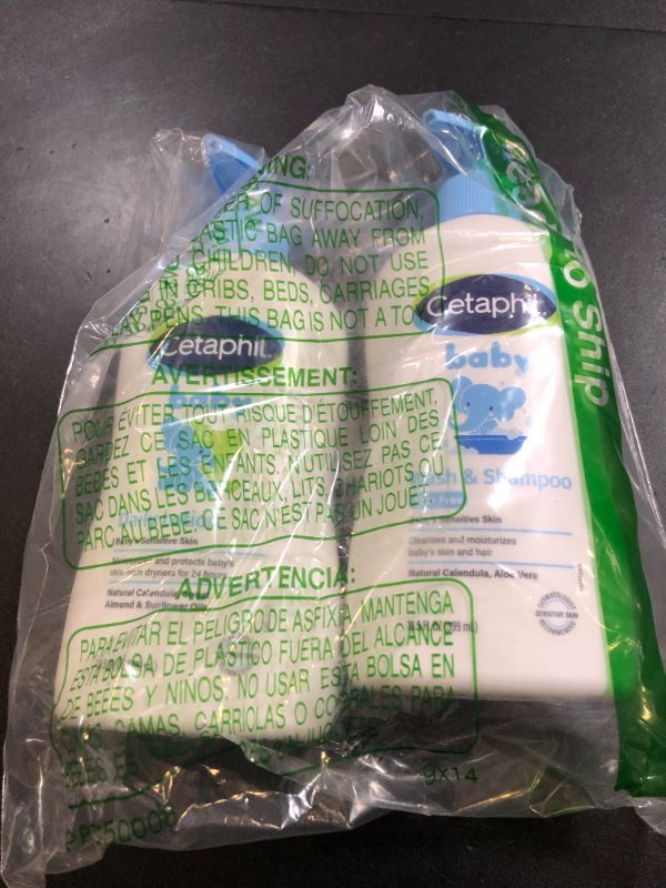 Photo 1 of Cetaphil Baby Wash & Shampoo Plus Body Lotion, Healthy Skin Essentials, Head to Toe Hydration for up to 24 Hours, for Delicate, Sensitive Skin, 2-Pack,White