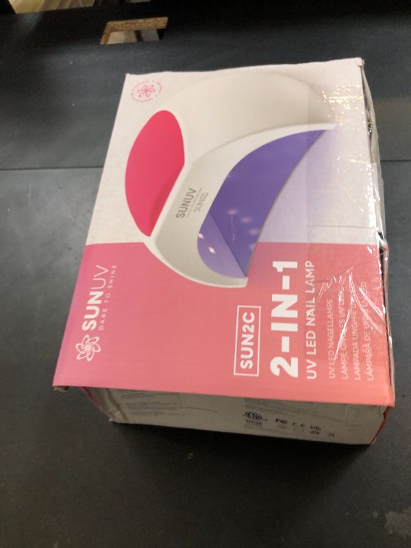 Photo 1 of SUNUV SUN2C 48W UV Light for Nails, UV LED Nail Lamp with 4 Timer Settings, Curing Lights Compatible with All Gel Polish Rose
