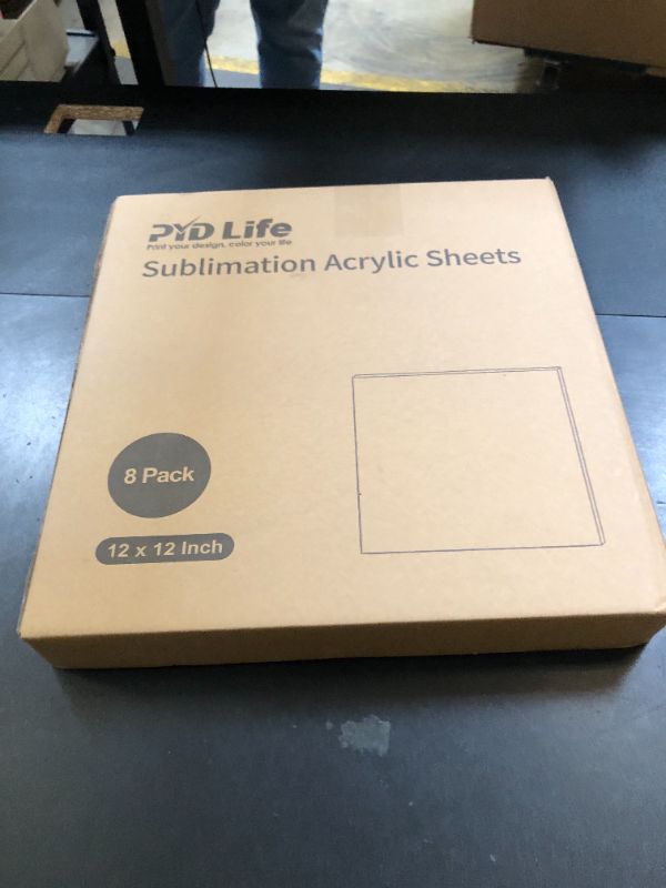 Photo 1 of PYD Life 8 Pack Sublimation Acrylic Blanks Sheets 12" x 12" Bulk White,1/6" Thick(4 mm) Custom Name Plates for Stanley 40 OZ Tumblers,Acrylic Sheets for Xtool Glowforge 40 W Cutting DIY Projects