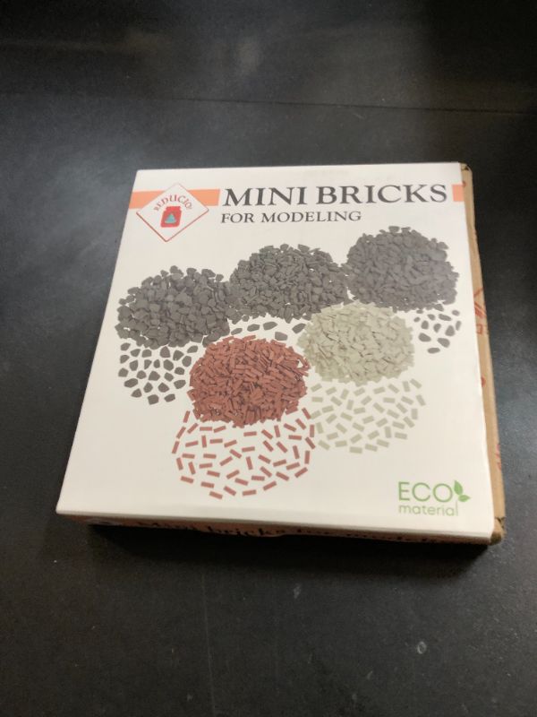 Photo 1 of 1000 pcs, Mini Bricks for Crafts, Tiny Bricks for Landscaping, Miniature Pavement Bricks, Red Miniature Bricks, 1/12 Scale Accessories