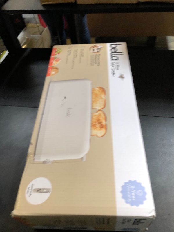 Photo 1 of bella 2 Slice Slim Toaster, Fits-anywhere™ Kitchenware, 6 Setting Shade Control with Reheat & Cancel Buttons, Removable Crumb Tray, 10” Long Slot, Anti Jam & Auto Shutoff, 900 Watt, Oatmilk