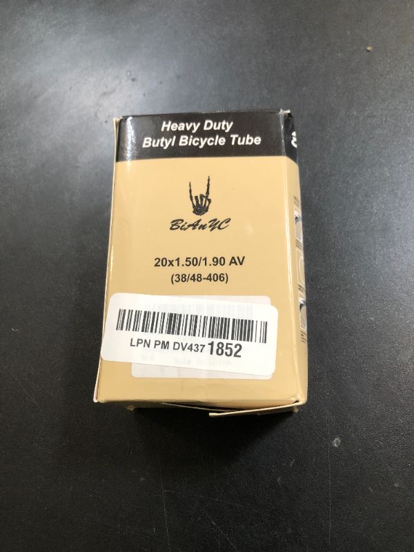 Photo 1 of Heavy Duty 20 Inch Bike Tube 20x1.50/1.75/1.90 Bicycle Tube AV32MM Schrader Valve Compatible with 20 x 1.50-1.90 Bike Inner Tube-1 PC