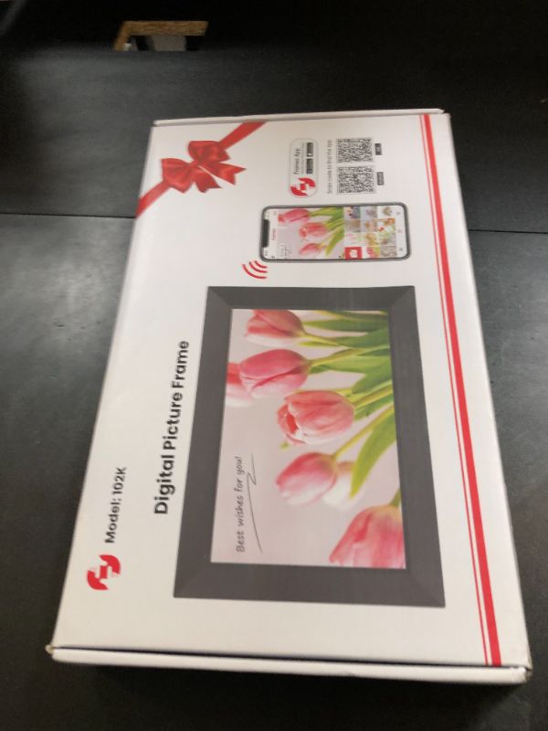 Photo 1 of Frameo 10.1 Inch WiFi Digital Picture Frame, 1280x800 HD IPS Touch Screen Photo Frame Electronic, 32GB Memory, Auto-Rotate, Wall Mountable, Share Photos/Videos Instantly via Frameo App from Anywhere