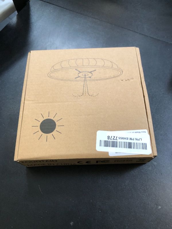 Photo 1 of GAIZERL Solar Fountain with Cyan Flower - Attract Birds - Upgrade 3.5W Solar Bird Bath Fountains, Solar Powered Water Feature Fountain Pump with 7 Nozzles for Hummingbirds, Garden, Pool, and Pond