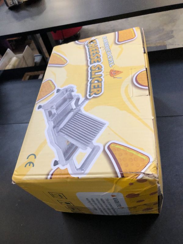 Photo 1 of Huanyu Cheese Slicer Commercial Block Cheeses Cutter Board with 316 Stainless Steel Wire Aluminum Alloy Body 3/8 IN&3/4 IN Removable Butter Cutting Blade Replaceable