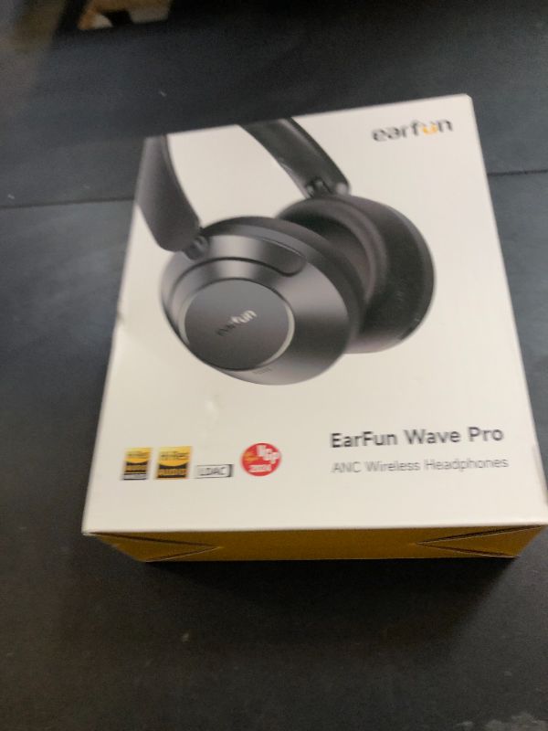 Photo 1 of EarFun Wave Pro Active Noise Canceling Headphones, Wireless Over Ear Bluetooth Headphones, LDAC Hi-Res Sound, 5 Mics AI Clear Call, 80H Playtime, Multipoint Connection, Comfort Fit, Custom EQ via App