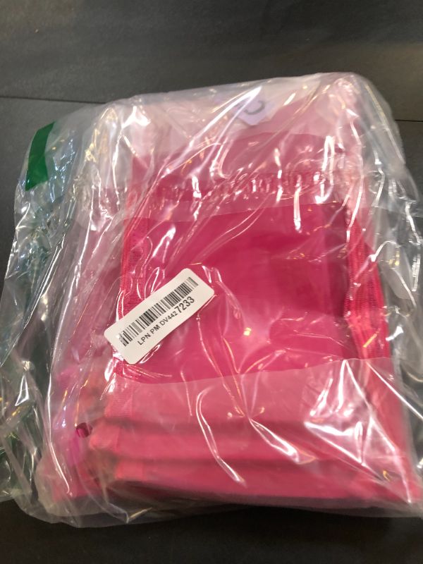 Photo 1 of Sinzip 12 Pieces Zipper Nylon Mesh Pouch, Mesh Cosmetic Bags Makeup Bags Pencil Case, Multipurpose Travel Bags for Cosmetic School Office Supplies and Travel Accessories (Hot Pink, A5+B6)