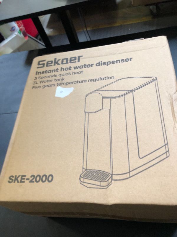 Photo 1 of Sekaer Instant Hot Water Dispenser, 3L/106 Oz Electric Tea Kettle, Large Water Boiler Maker, 3s Quick Heating and 5 Variable Presets Temperatures, with Child Locks & Night Lights, SKE-2000