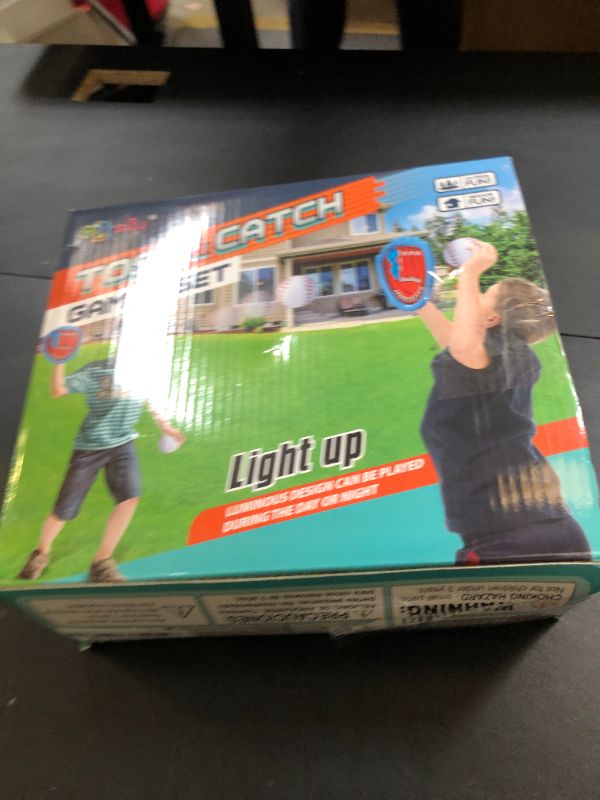 Photo 1 of Gifts2U Baseball Toss and Catch Game Set - Indoor Outdoor Sports Toy with 2 Catch Paddles, 3 Sticky Balls, Baseball Bat, Pitching Machine and Storage Bag, Perfect for Backyard Fun Family Games