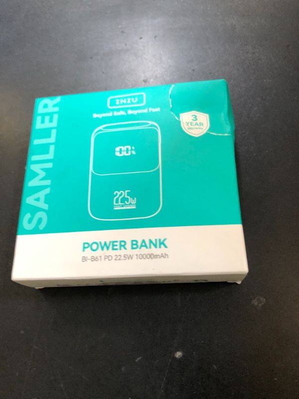 Photo 1 of INIU Portable Charger, Smallest 22.5W 10000mAh Power Bank, USB C in/Output Fast Charging 3-Output Mini Battery Pack Charger with Phone Holder for iPhone 16 15 14 13 12 Samsung S23 Google iPad Tablet