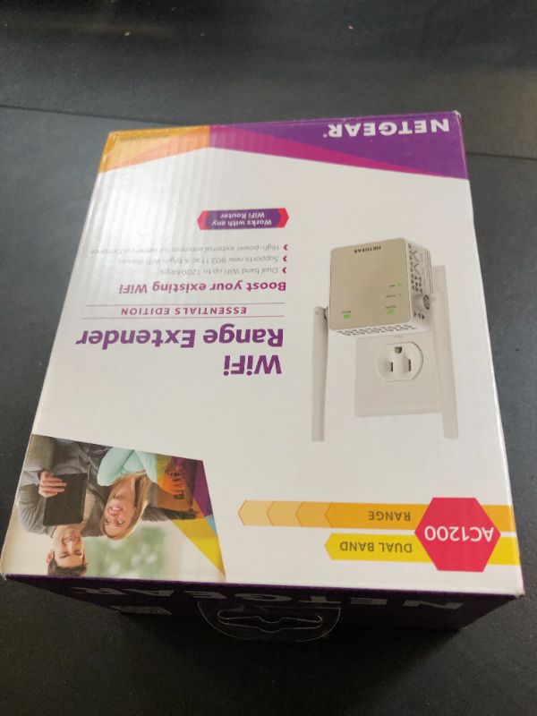 Photo 1 of NETGEAR Wi-Fi Range Extender EX6120 - Coverage Up to 1500 Sq Ft and 25 Devices with AC1200 Dual Band Wireless Signal Booster & Repeater (Up to 1200Mbps Speed), and Compact Wall Plug Design, White
