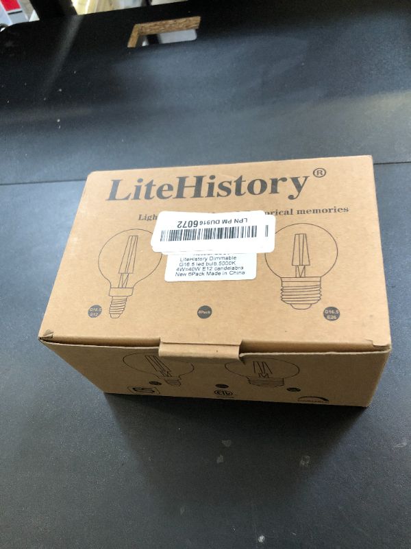Photo 1 of LiteHistory Dimmable e12 led Bulb g16.5 led Light Bulbs g16 Candelabra Bulbs 4W=40W Edison Bulb Daylight 5000K 400lm ac120v g50 Globe Light Bulbs for Chandelier,Vanity,Ceiling Fan Light Bulbs 6Pack