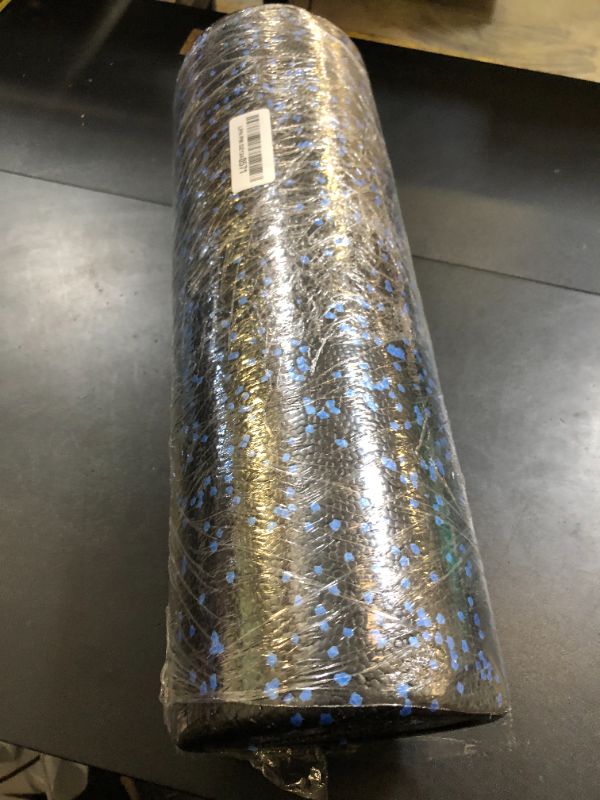 Photo 1 of Amazon Basics High Density Foam Roller for Exercise and Recovery, 18 Inches, Blue Speckled