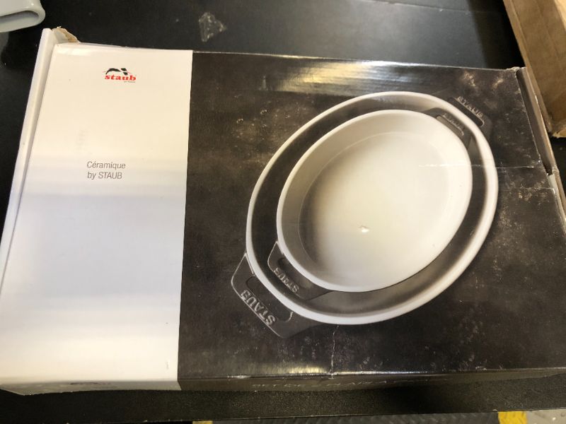 Photo 1 of Staub Ceramic 2-pc Oval Baking Dish Set - Dark Blue