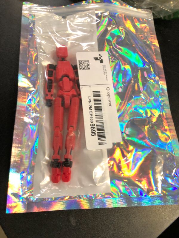 Photo 1 of (Assembly Completed) T13 Action Figure Set, Titan 13 Robot Action Figure 3D Printed robo 13 Lucky 13 Articulated, Dummy Gift for Collectors Desktop Decorations, Black Green/Red Black