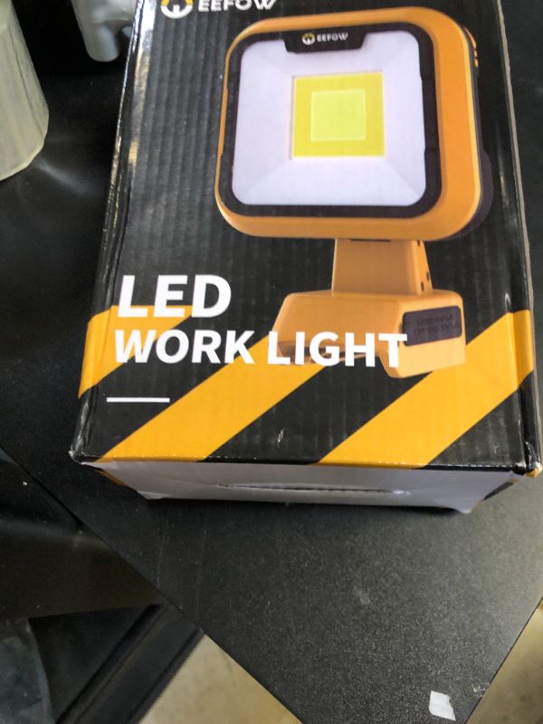 Photo 1 of EEFOW Work Light for Dewalt Battery: Portable 2 COB Lamp 6400Lumen Bright - 64W LED Lighting for Dewalt 18V 20V Max Battery Operated Worklight for Outdoor Construction