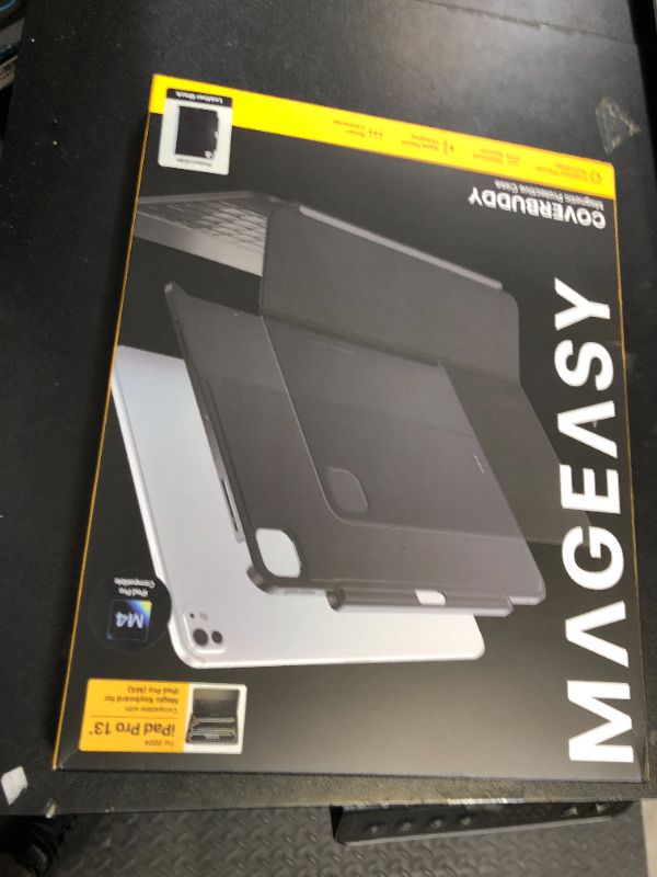 Photo 1 of MAGEASY CoverBuddy for M4 iPad Pro 13" (2024) - iPad Pro Case Compatible with Magic Keyboard for iPad Pro (M4), Enhanced Thickness & Heat Dissipation - New Black (Leather 5.05)