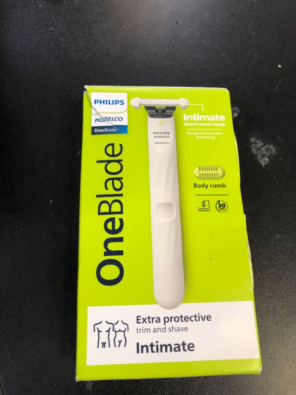 Photo 1 of Philips Norelco OneBlade Intimate, Designed for Pubic Grooming, Trim & Shave with Extra Skin Protection, Waterproof, Model QP1924/70