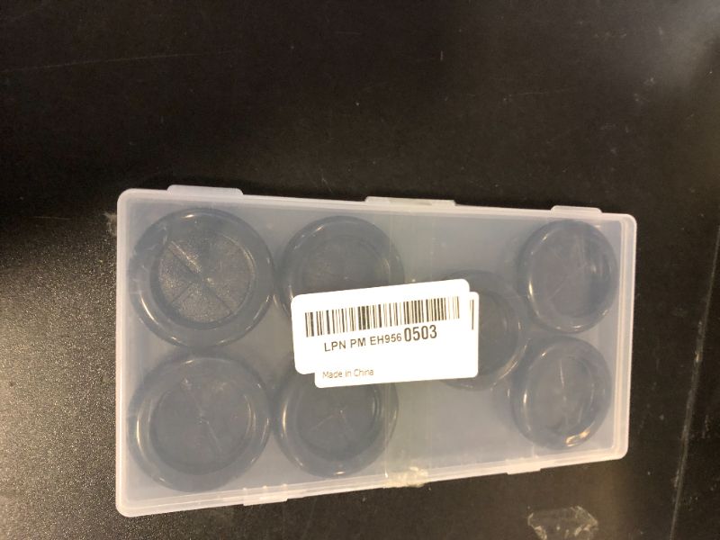 Photo 1 of Rubber Grommets for Wiring, Rubber Grommet for 1-1/2" Drill Hole, 8 pcs Black Double-Sided Rubber Plug Solution for Wire Protection