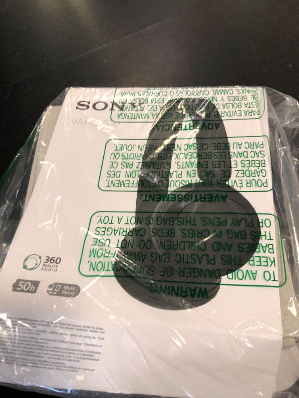 Photo 1 of Sony WH-CH520 Wireless Headphones Bluetooth On-Ear Headset with Microphone, Black New