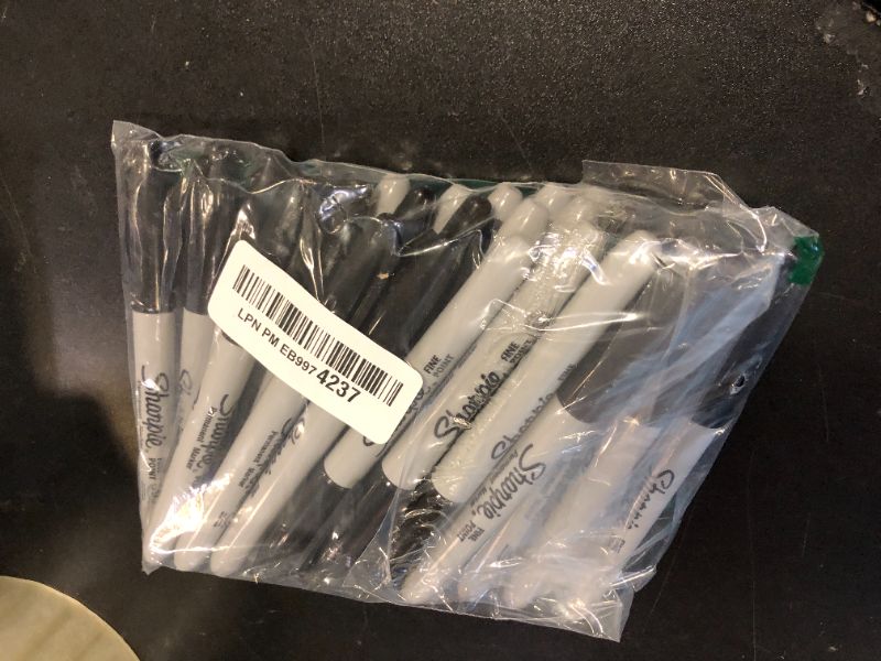 Photo 1 of Sharpie Permanent Markers Bulk Set Fine Tip Markers Set For Plastic Metal Wood And More Black 36 Count