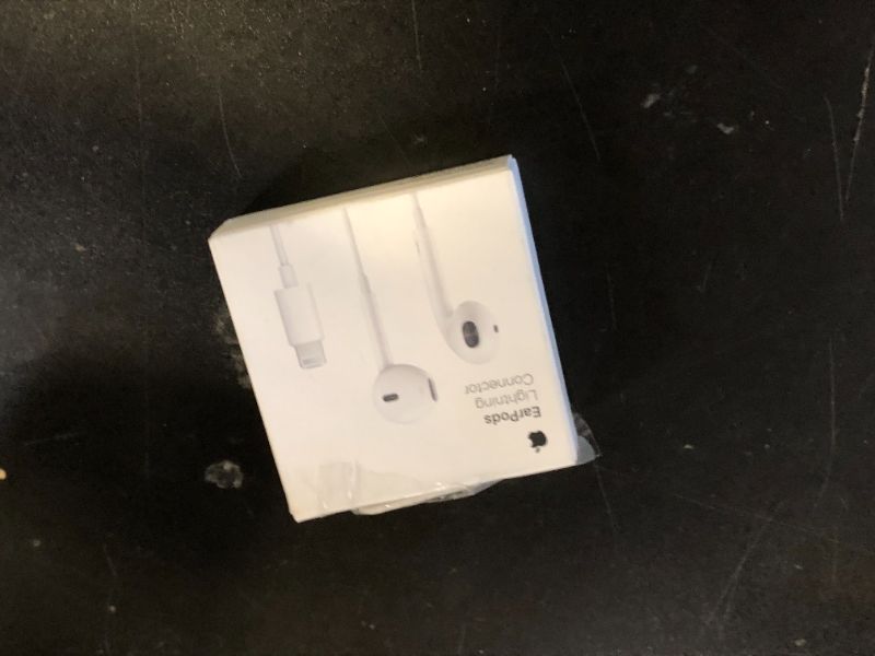 Photo 1 of Apple EarPods Headphones with Lightning Connector, Wired Ear Buds for iPhone with Built-in Remote to Control Music, Phone Calls, and Volume