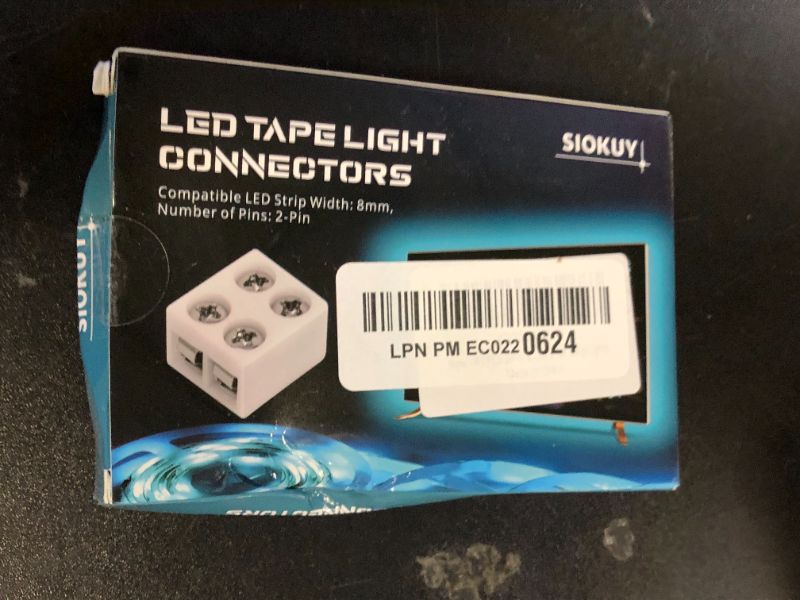 Photo 1 of SIOKUY 40 PCS 2-Pin 8mm Solderless LED Strip Connectors, Reliable and Easy-to-Install, Solidly Connected LED Light Connectors